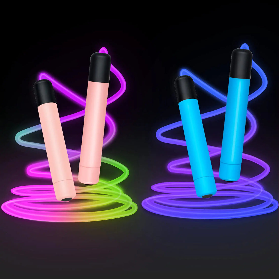 2 Pack Jump Rope for Kids – LED Light Up Skipping Rope for Fitness